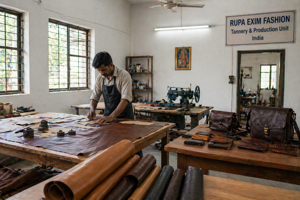 Leather goods tannery in India