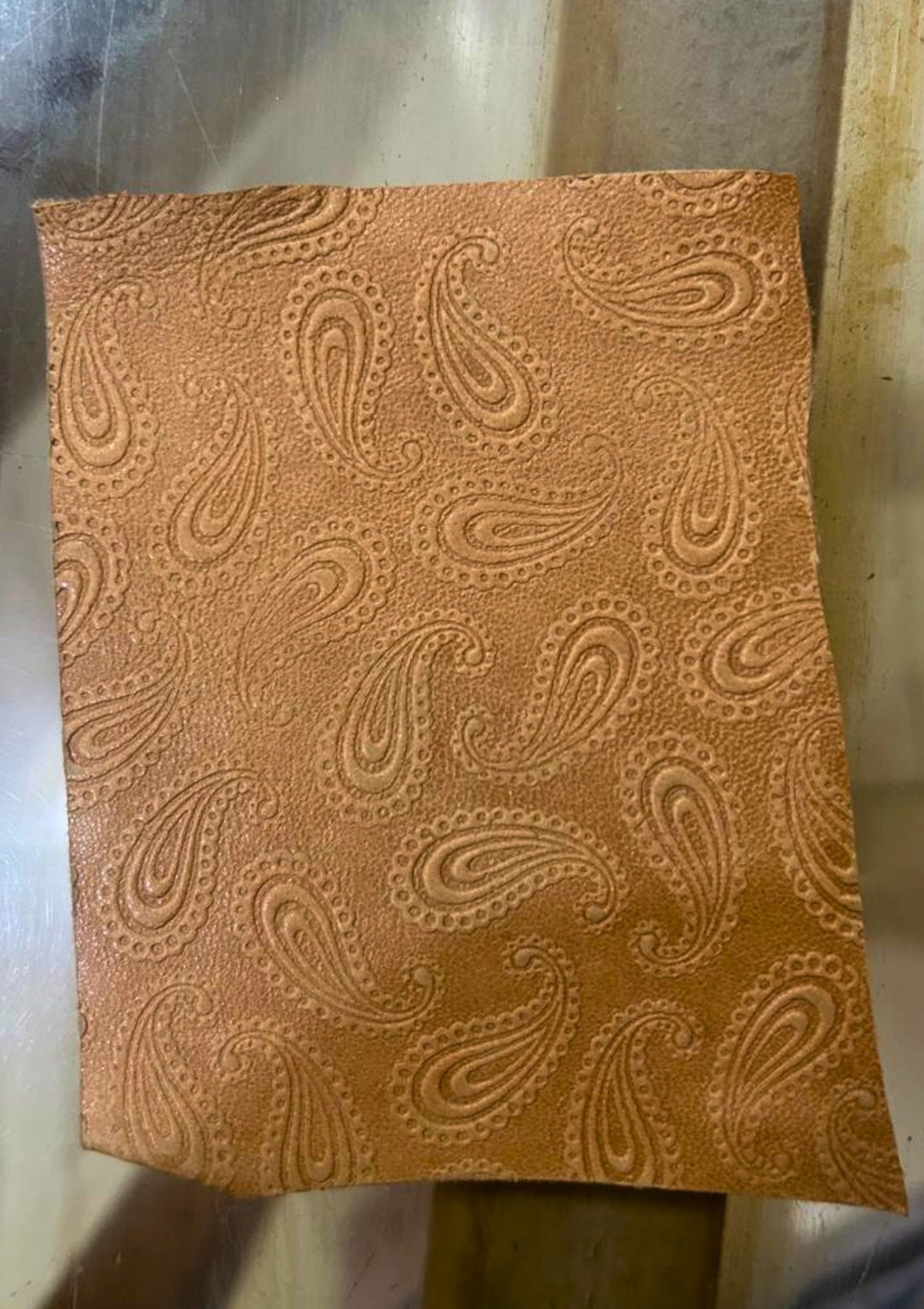 abstract print leather