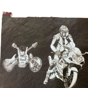 Biker print leather