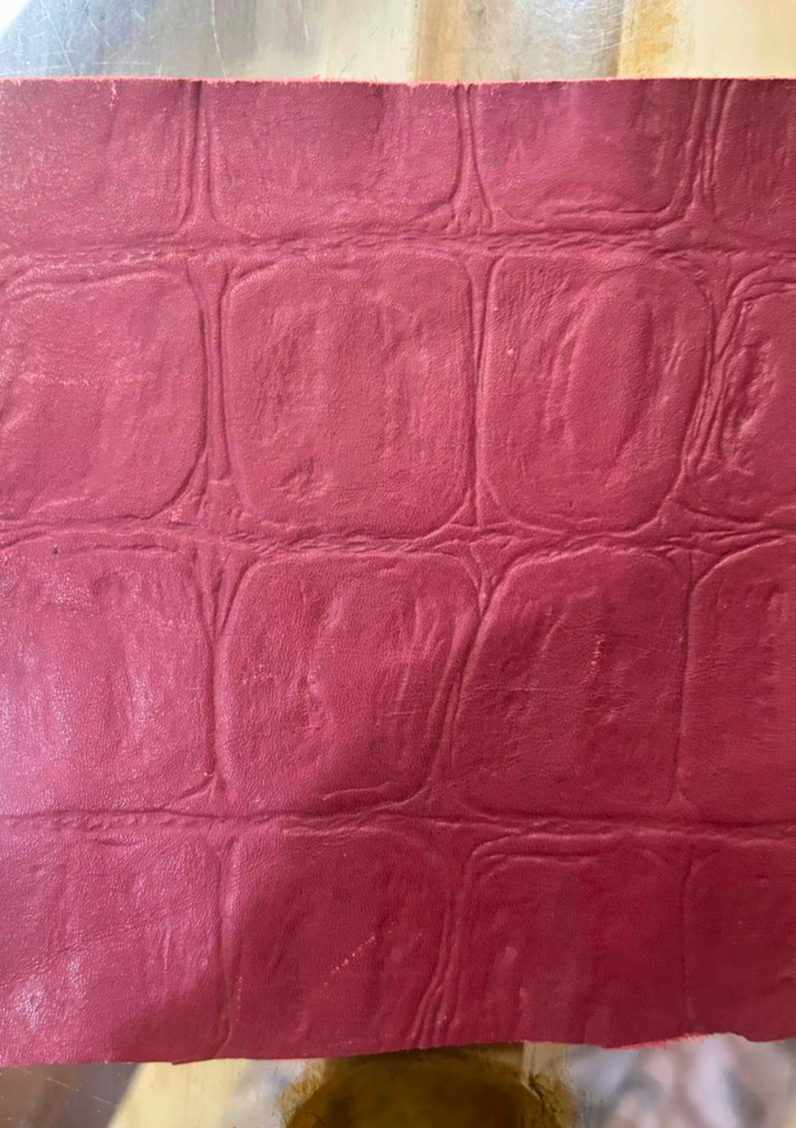 Cherry red leather