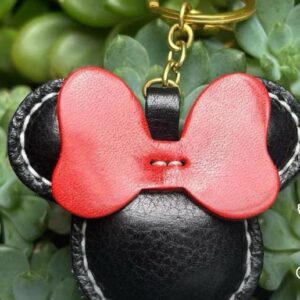 mickey mouse leather key ring