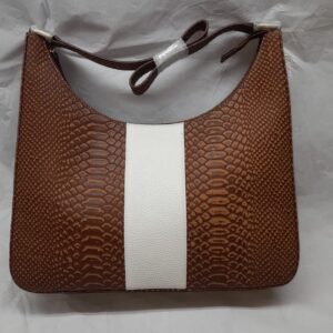 Printed leather bag